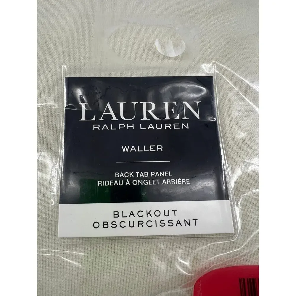 Ralph Lauren Waller Back Tab Panel Blackout Curtain  52 x 96 Natural Tan New